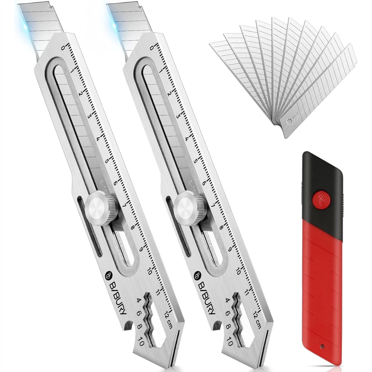 2 Pack Multipurpose Utility Knife Heavy Duty Stainless Steel Retractable Box Cutter With 10PCS 18mm Blades For Office Home School
2 Pack Multipurpose Utility Knife Heavy Duty Stainless Steel Retractable Box Cutter With 10PCS 18mm Blades For Office Home School
