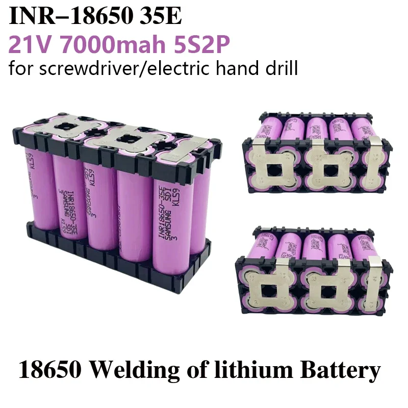 5S2P 18650 lithium battery pack customized 18V/21V battery welding 7000mAh battery
5S2P 18650 lithium battery pack customized 18V/21V battery welding 7000mAh battery