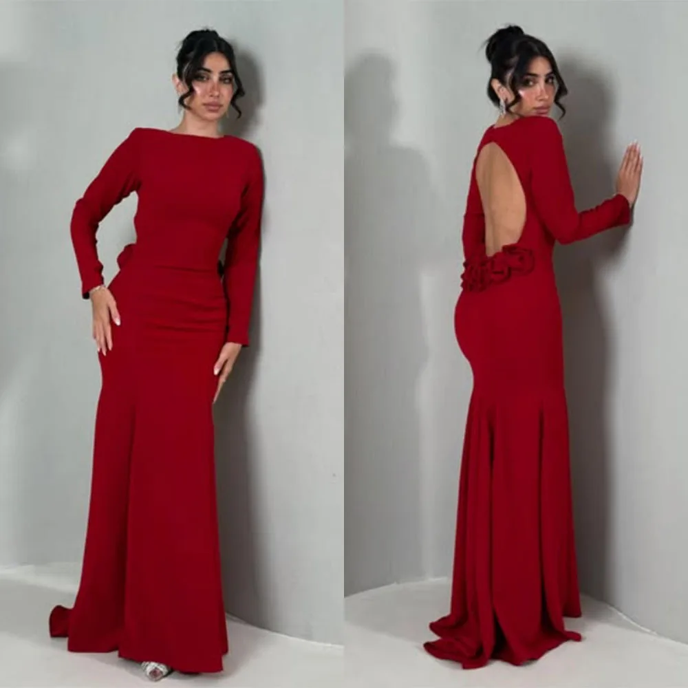 High Quality Customized Full Sleeves Red Backless Flowers Abendkleid Hochzeit Gast Elegant Dresses for Special Event فستان احمر
High Quality Customized Full Sleeves Red Backless Flowers Abendkleid Hochzeit Gast Elegant Dresses for Special Event فستان احمر