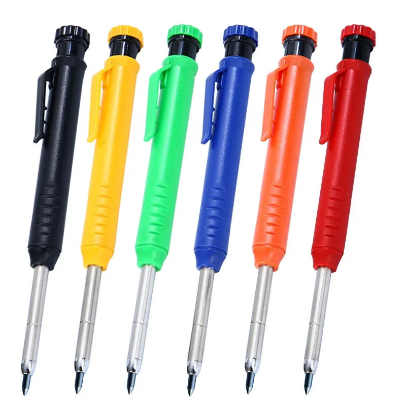Solid Carpenter Pencil with Refill Lead and Built-in Sharpener for Deep Hole Mechanical Pencil scribing Marking Woodworking Tool
Solid Carpenter Pencil with Refill Lead and Built-in Sharpener for Deep Hole Mechanical Pencil scribing Marking Woodworking Tool