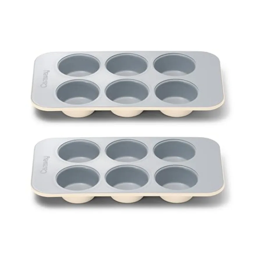 Форма для выпечки маффинов на 6 порций с антипригарным керамическим покрытием, без ПТФЭ и ПФОК, безопасная для духовки, с сердцевиной из алюминизированной стали, маленькая форма для выпечки маффинов
Форма для выпечки маффинов на 6 порций с антипригарным керамическим покрытием, без ПТФЭ и ПФОК, безопасная для духовки, с сердцевиной из алюминизированной стали, маленькая форма для выпечки маффинов