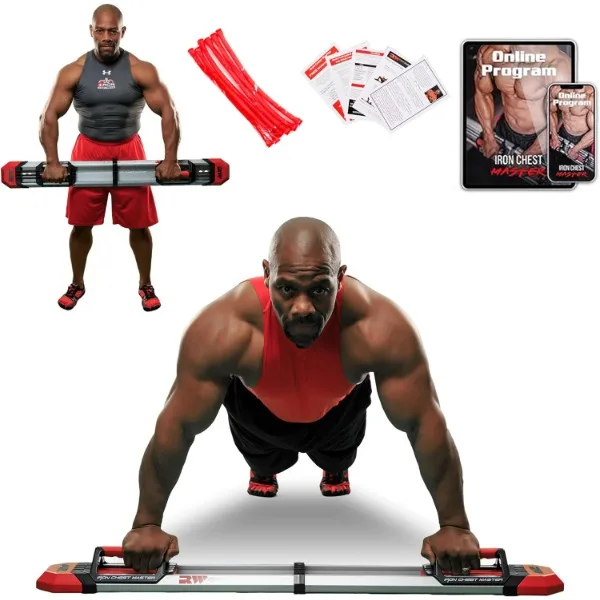 IRON CHEST MASTER Push Up Machine | Home Fitness Equipment for Chest Workouts | Home Gym Equipment Includes Adjustable
IRON CHEST MASTER Push Up Machine | Home Fitness Equipment for Chest Workouts | Home Gym Equipment Includes Adjustable