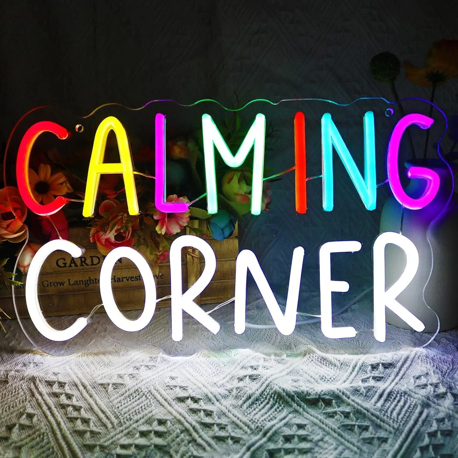 Calming Corner LED Neon Light - USB Powered, With Dimmer, Adjustable Brightness, Perfect for Bedrooms, Living Rooms
Calming Corner LED Neon Light - USB Powered, With Dimmer, Adjustable Brightness, Perfect for Bedrooms, Living Rooms
