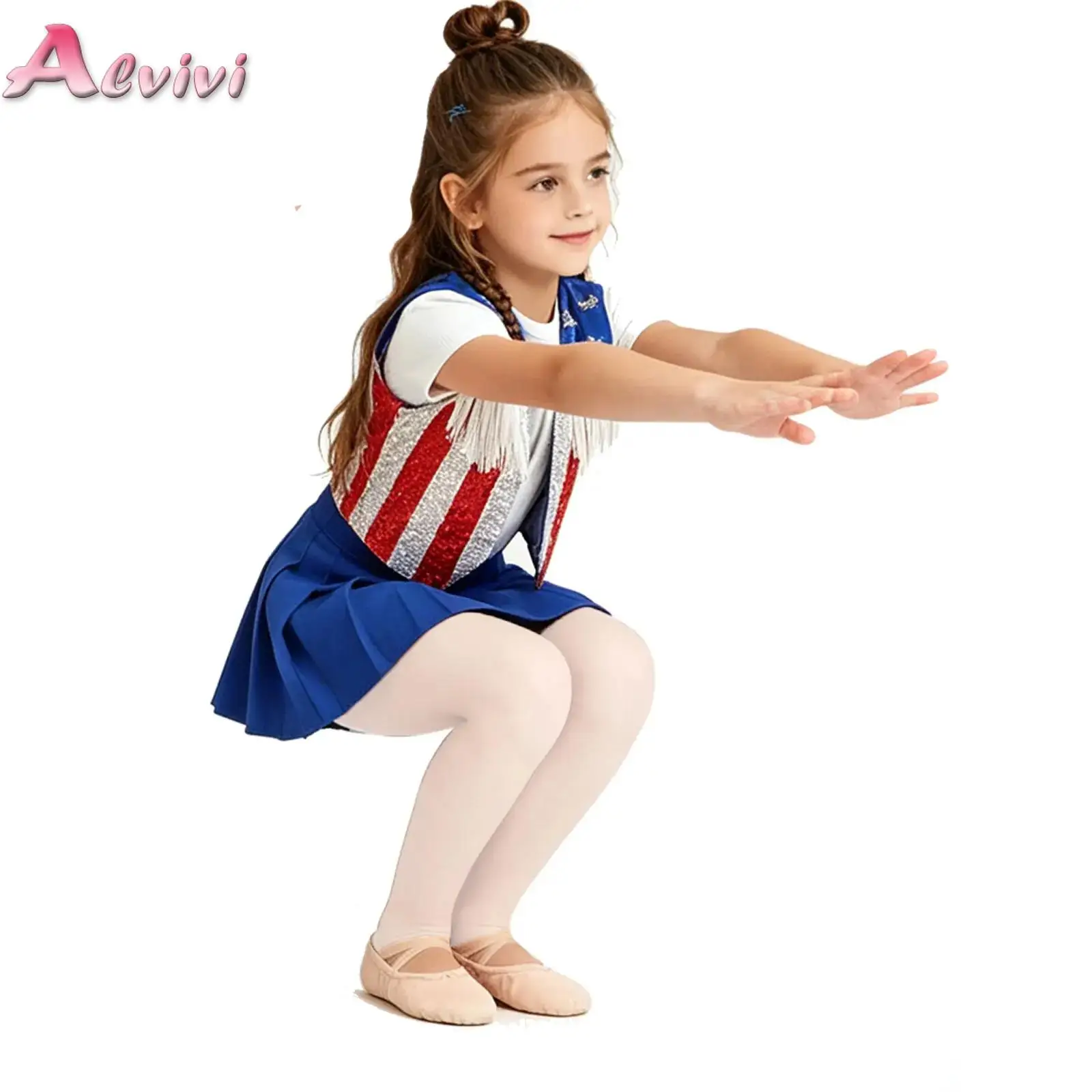 Kids July 4th Independence Day Vest Rhinestone Stars Sequined Stripes Tassel Waistcoat Open Front Tank Top for Themed Party
Kids July 4th Independence Day Vest Rhinestone Stars Sequined Stripes Tassel Waistcoat Open Front Tank Top for Themed Party