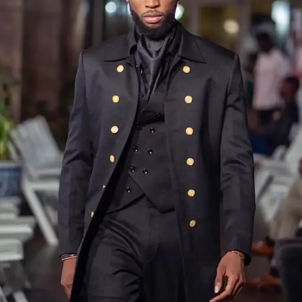 Formal Solid Men Suits Black Fashion Casual Double Breasted Tailcoat Formal Party Daily Work Male Slim Costume Made 3 Piece
Formal Solid Men Suits Black Fashion Casual Double Breasted Tailcoat Formal Party Daily Work Male Slim Costume Made 3 Piece