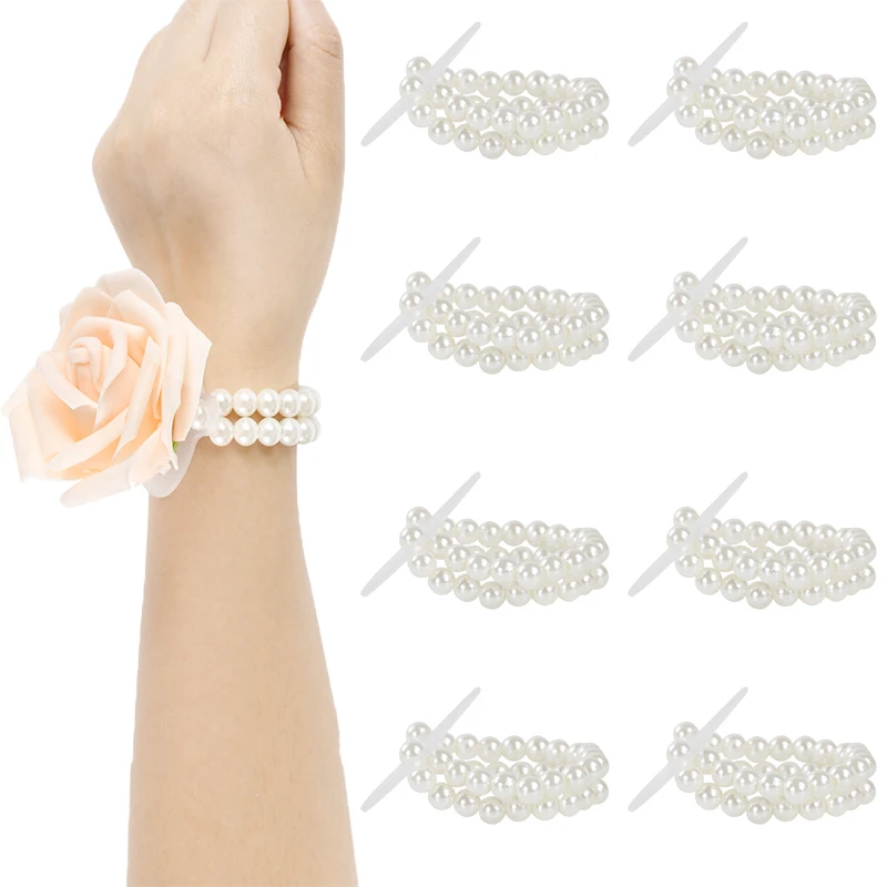 5pcs Double Layer Pearl Wristband Silk Flower Girl Bridesmaid Wedding Wrist Corsage Wedding Party Hand Wristlet Band Bracelet
5pcs Double Layer Pearl Wristband Silk Flower Girl Bridesmaid Wedding Wrist Corsage Wedding Party Hand Wristlet Band Bracelet