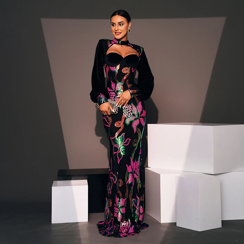 2024 New Women Lantern Sleeve Cut out Flower Sequined Elegant Ladies Cocktail Prom Evening Party Long Maxi dresses
2024 New Women Lantern Sleeve Cut out Flower Sequined Elegant Ladies Cocktail Prom Evening Party Long Maxi dresses