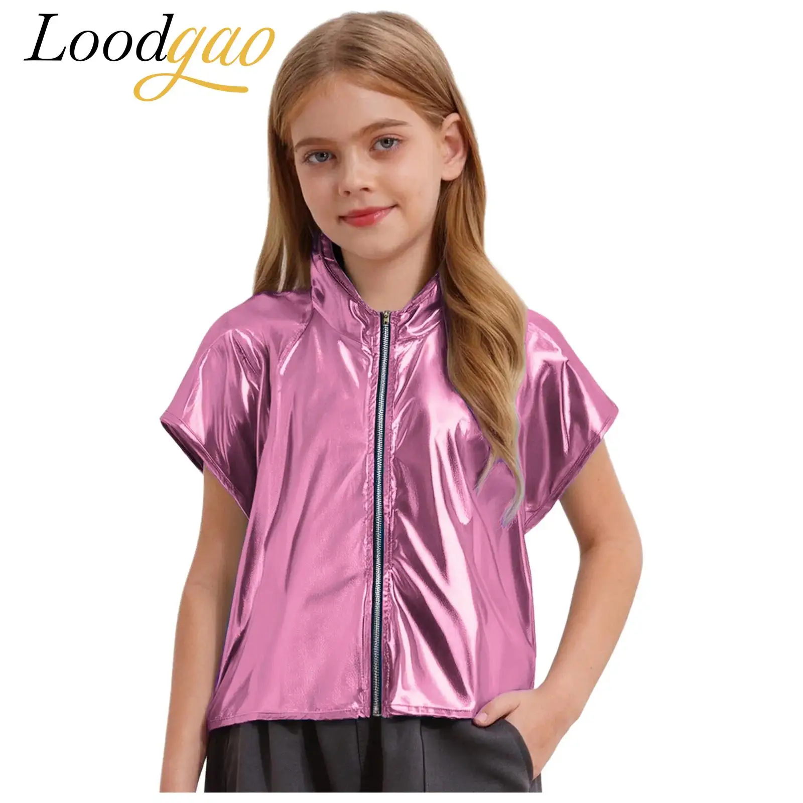 Kids Hooded T-Shirts Tops Boys Girls Hip Hop Disco Streetwear Metallic Shiny Tees Children's Party Show Jazz Dance Costumes
Kids Hooded T-Shirts Tops Boys Girls Hip Hop Disco Streetwear Metallic Shiny Tees Children's Party Show Jazz Dance Costumes