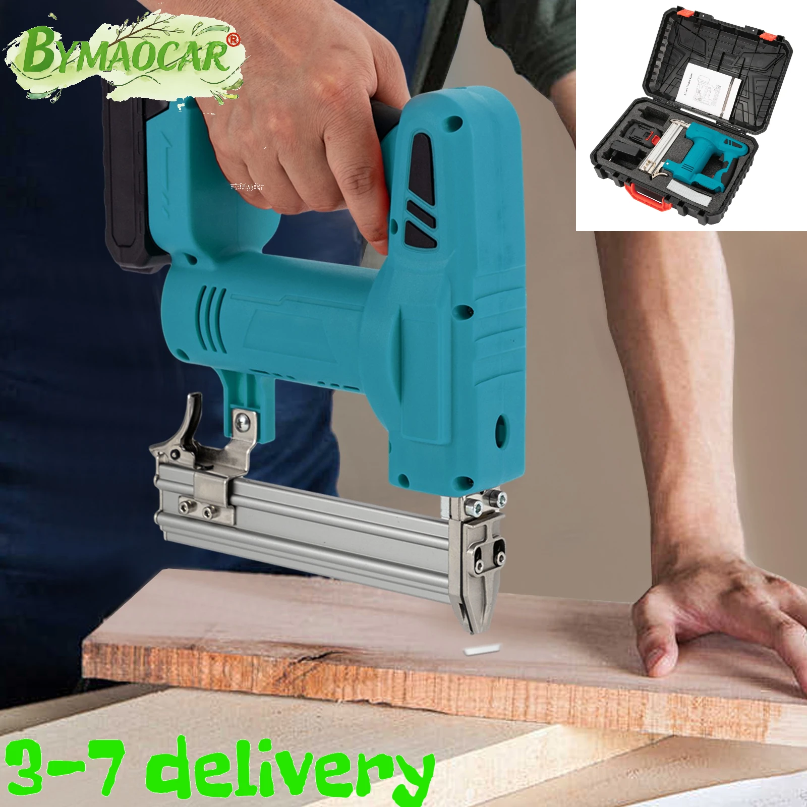 2 in 1 Electric Nail Gun, Dual Purpose Power Nailer for 0.4-1.3 inch Straight Nails and 0.6-1 inch Brad Nails, 100W Copper Motor 80 Nails/Min No Jamming, Durable Alloy Nylon Body Anti Rust Electroplated, Furniture DIY Tool with Battery Charger
2 in 1 Electric Nail Gun, Dual Purpose Power Nailer for 0.4-1.3 inch Straight Nails and 0.6-1 inch Brad Nails, 100W Copper Motor 80 Nails/Min No Jamming, Durable Alloy Nylon Body Anti Rust Electroplated, Furniture DIY Tool with Battery Charger
