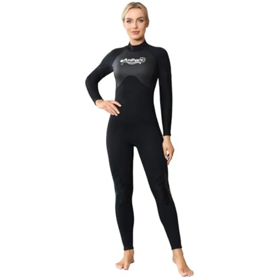 Wetsuit Women 3mm Neoprene for Cold Water Swimming, Back Zipper Design, Black, Thermal Insulation Flexibility
Wetsuit Women 3mm Neoprene for Cold Water Swimming, Back Zipper Design, Black, Thermal Insulation Flexibility