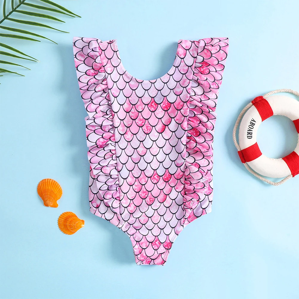 SwimmyCubs Pink Mermaid Girl Swimsuit Ruffle One-piece Baby Girl Hot Spring Beach Swimsuit Children One-Piece Suits
SwimmyCubs Pink Mermaid Girl Swimsuit Ruffle One-piece Baby Girl Hot Spring Beach Swimsuit Children One-Piece Suits