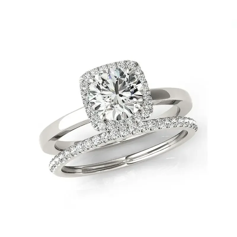1 Carat Moissanite Halo Ring Engagement Rings Set 925 Sterling Silver Wedding Band Jewelry For Women
1 Carat Moissanite Halo Ring Engagement Rings Set 925 Sterling Silver Wedding Band Jewelry For Women
