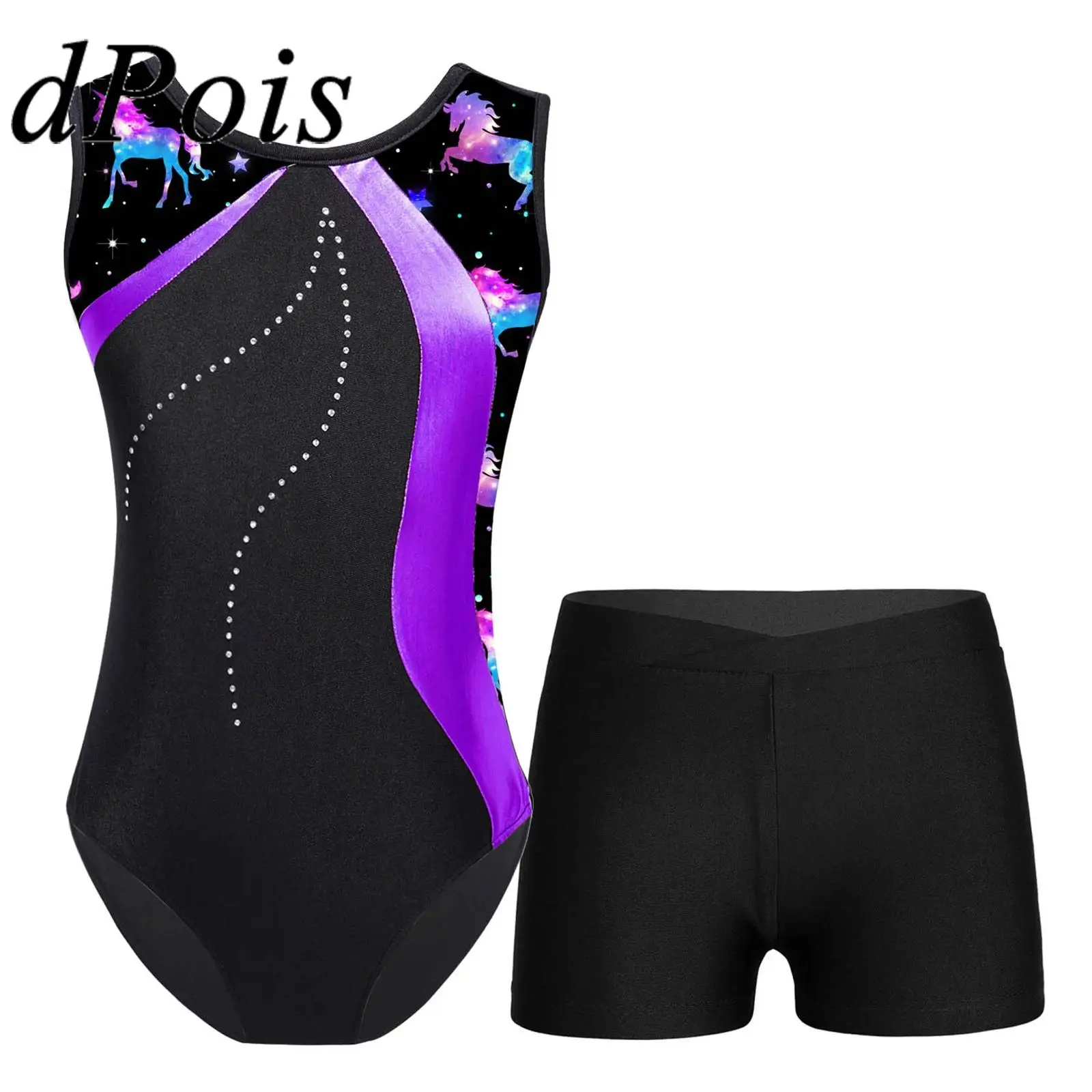 Kids Girls Sleeveless Print Ballet Gymnastics Leotard with Shorts Dancewear Sets Teens Skating Jumpsuit Children Dance Outfits
Kids Girls Sleeveless Print Ballet Gymnastics Leotard with Shorts Dancewear Sets Teens Skating Jumpsuit Children Dance Outfits