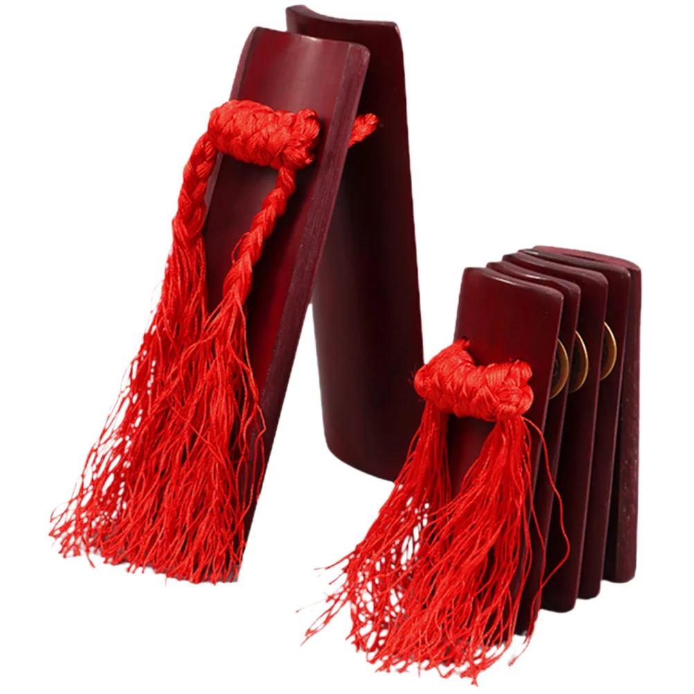 2 Pcs Chinese Kuaiban Bamboo Clapper Traditional Musical Instrument for Kids Red Set Large Small Beginner Performance
2 Pcs Chinese Kuaiban Bamboo Clapper Traditional Musical Instrument for Kids Red Set Large Small Beginner Performance