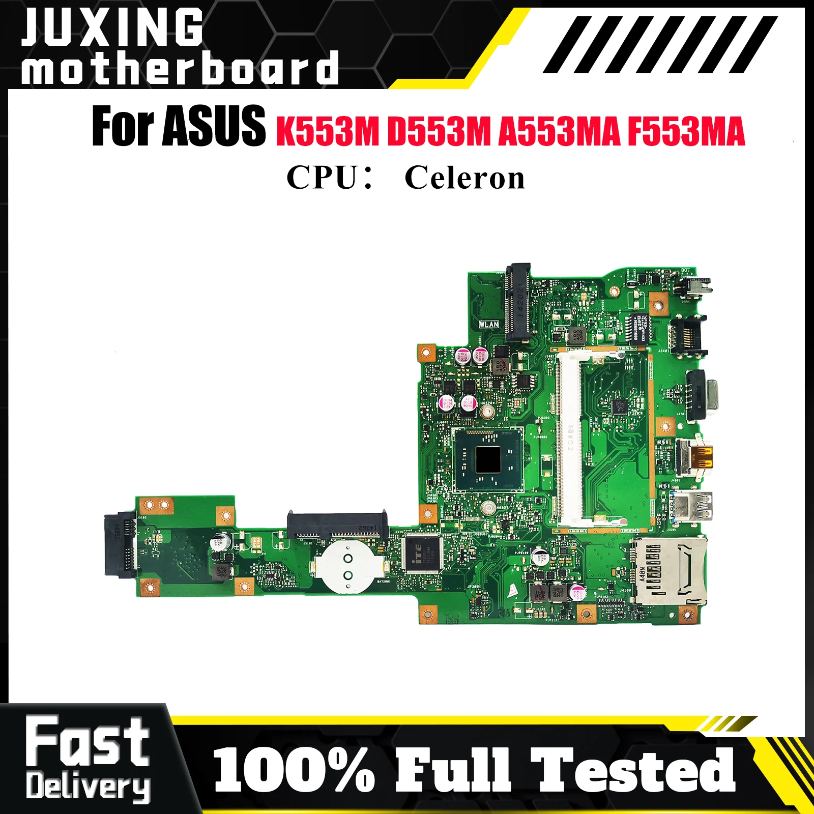 X553MA Материнская плата для ноутбука ASUS VivoBook A553MA X553MA X553M D553M F553MA K553M Материнская плата с процессором Celeron 100% тесты OK stk
X553MA Материнская плата для ноутбука ASUS VivoBook A553MA X553MA X553M D553M F553MA K553M Материнская плата с процессором Celeron 100% тесты OK stk