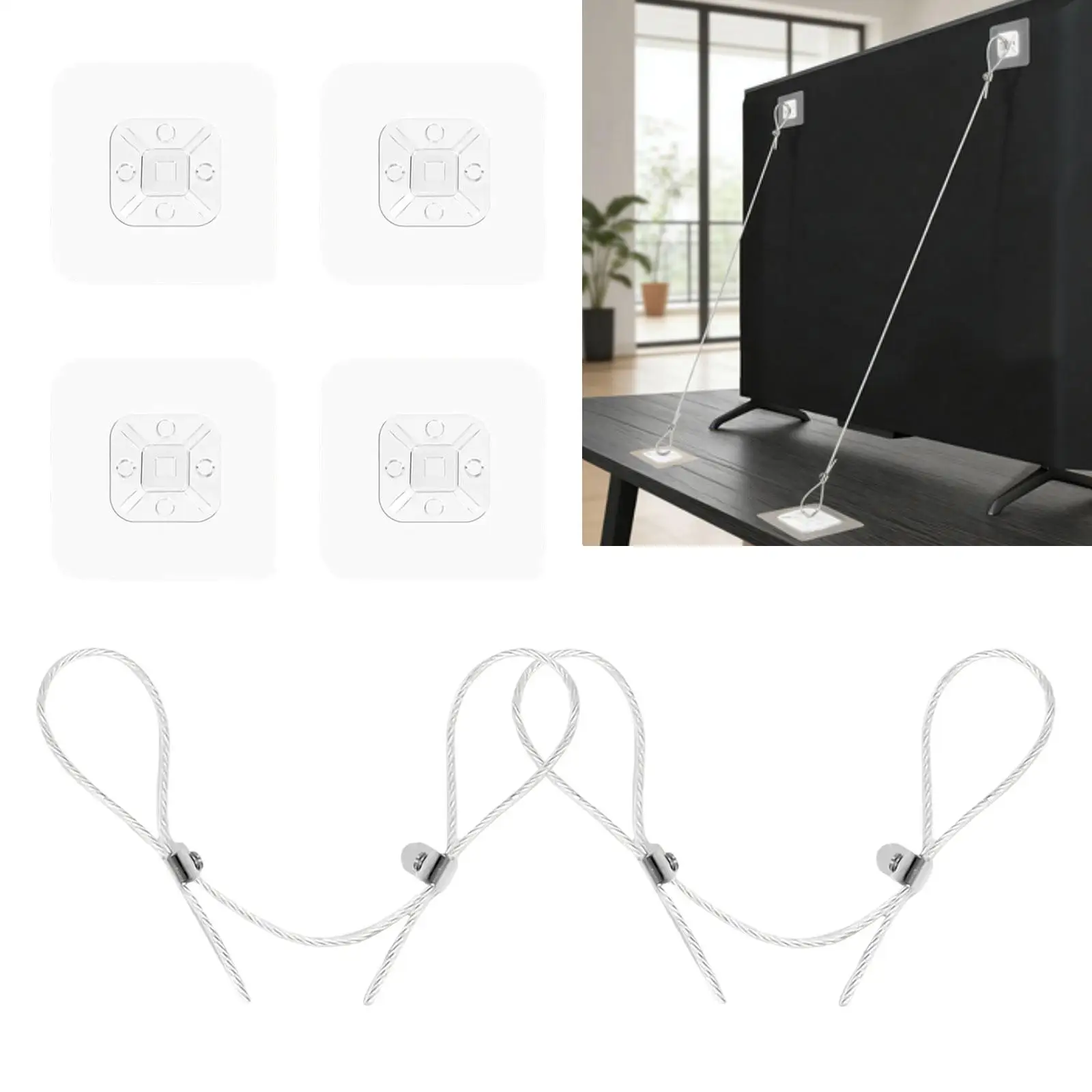 TV Safety Straps Baby Proofing Furniture Anti Tip Straps Strap Safety Furniture Wall Anchors for Wall, Shelves Dresser Cabinets
TV Safety Straps Baby Proofing Furniture Anti Tip Straps Strap Safety Furniture Wall Anchors for Wall, Shelves Dresser Cabinets