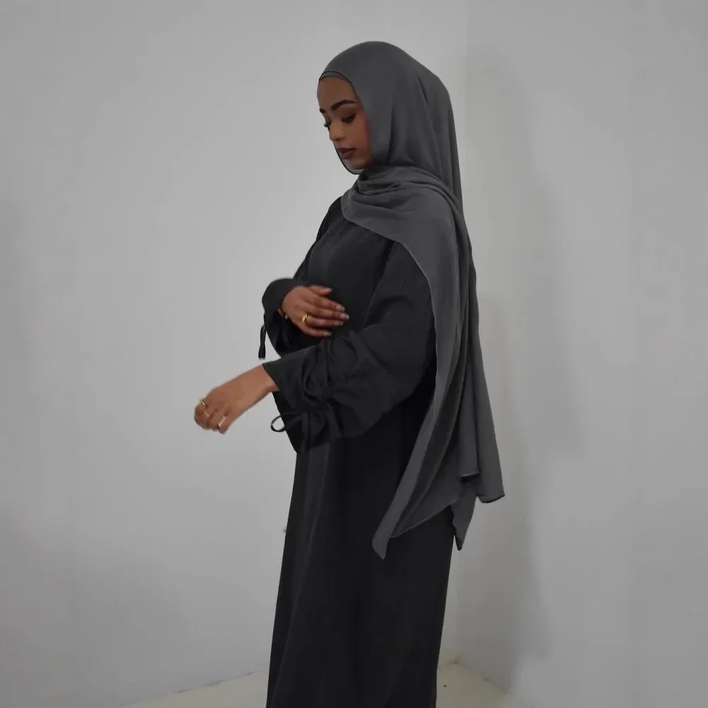 Ramadan Muslim Women Abaya Dress Eid Drawstring Sleeve Jalabiya Dubai Kaftan Turkey Caftan Marocain Femme Robe Islam Jalabiya
Ramadan Muslim Women Abaya Dress Eid Drawstring Sleeve Jalabiya Dubai Kaftan Turkey Caftan Marocain Femme Robe Islam Jalabiya