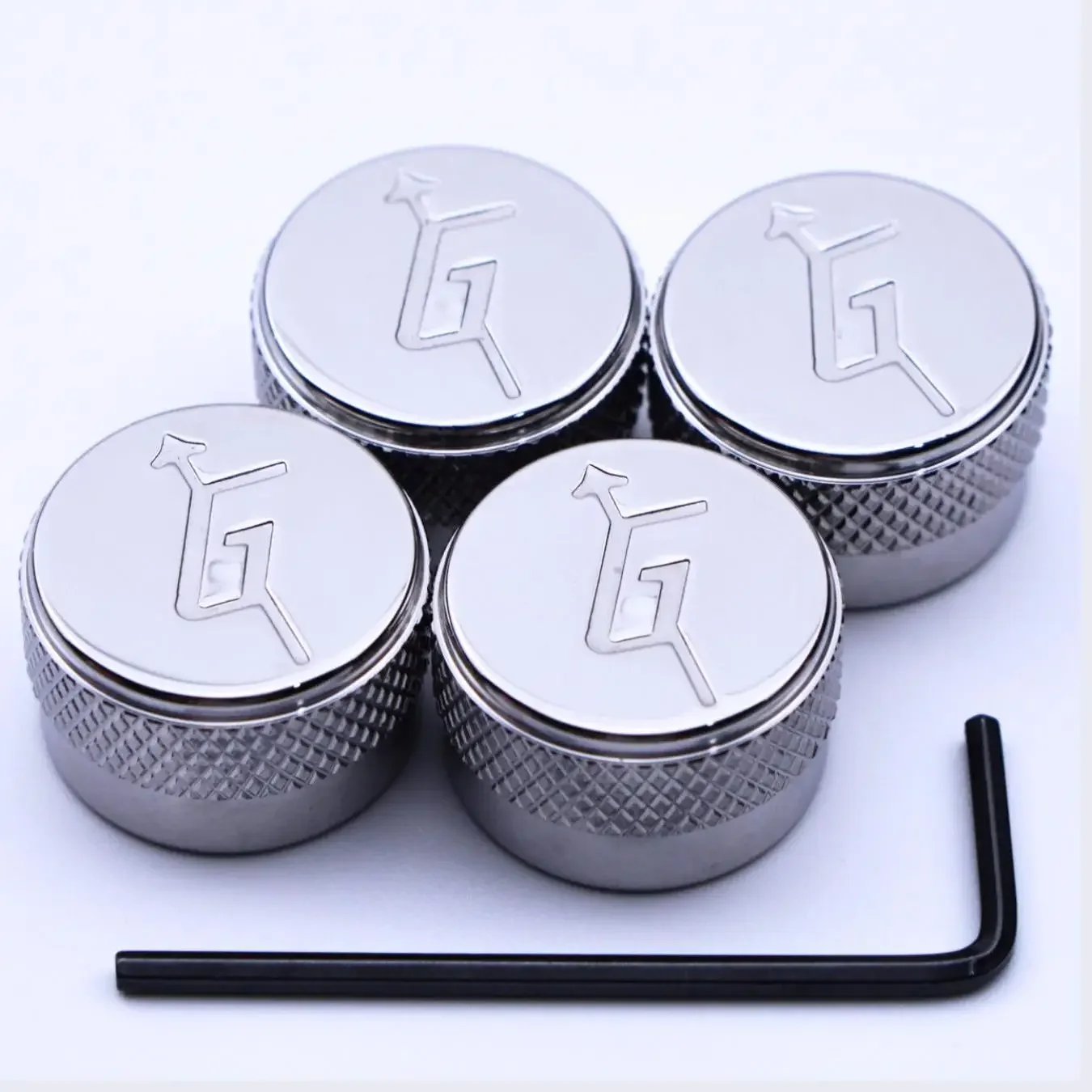 4 PCS Stainless Steel “G” Logo Knob With Arrow Speed Control Volume Tone Knobs Fits Gret-ch Guitar Bass Accessories
4 PCS Stainless Steel “G” Logo Knob With Arrow Speed Control Volume Tone Knobs Fits Gret-ch Guitar Bass Accessories