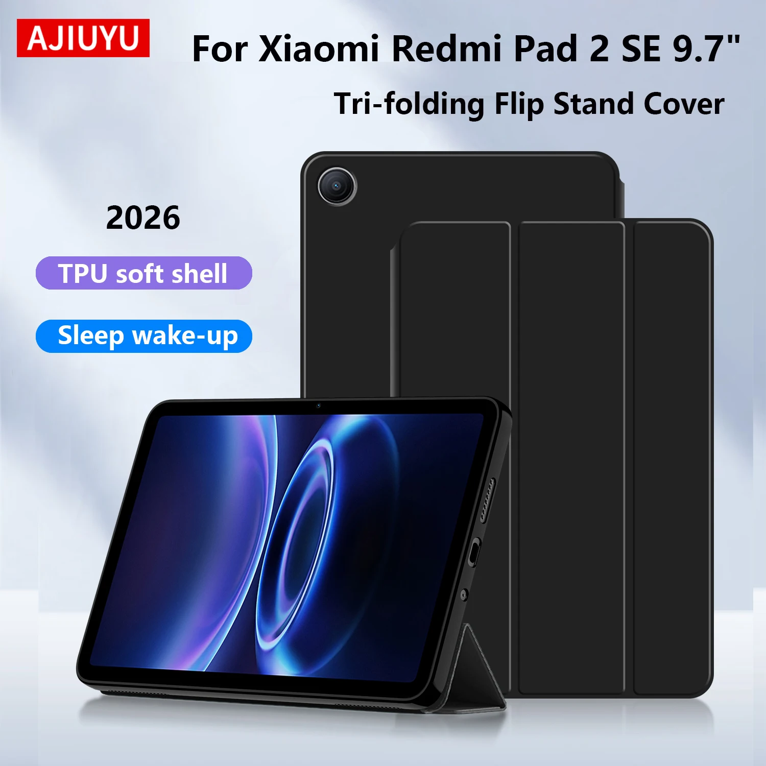 Tablet Case For Xiaomi RedMi Pad 2 SE Case 9.7 inch 2026 Tri-Fold Flip PU Leather Stand Protective Sleeve Funda TPU Soft Shell
Tablet Case For Xiaomi RedMi Pad 2 SE Case 9.7 inch 2026 Tri-Fold Flip PU Leather Stand Protective Sleeve Funda TPU Soft Shell