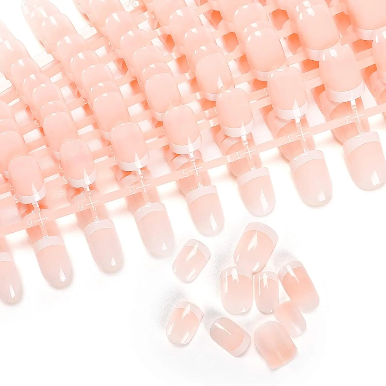 240Pcs Natural French Short False Nails, 12 Sizes Acrylic Full Cover Press On Nails with Case
240Pcs Natural French Short False Nails, 12 Sizes Acrylic Full Cover Press On Nails with Case
