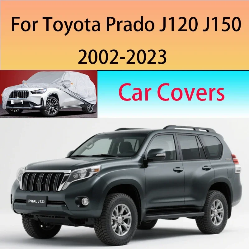 Автомобильный чехол для Toyota Prado J120 J150, уличная защита, полный автомобильный чехол, снежный чехол, солнцезащитный козырек, водонепроницаемый, пылезащитный, внешний
Автомобильный чехол для Toyota Prado J120 J150, уличная защита, полный автомобильный чехол, снежный чехол, солнцезащитный козырек, водонепроницаемый, пылезащитный, внешний