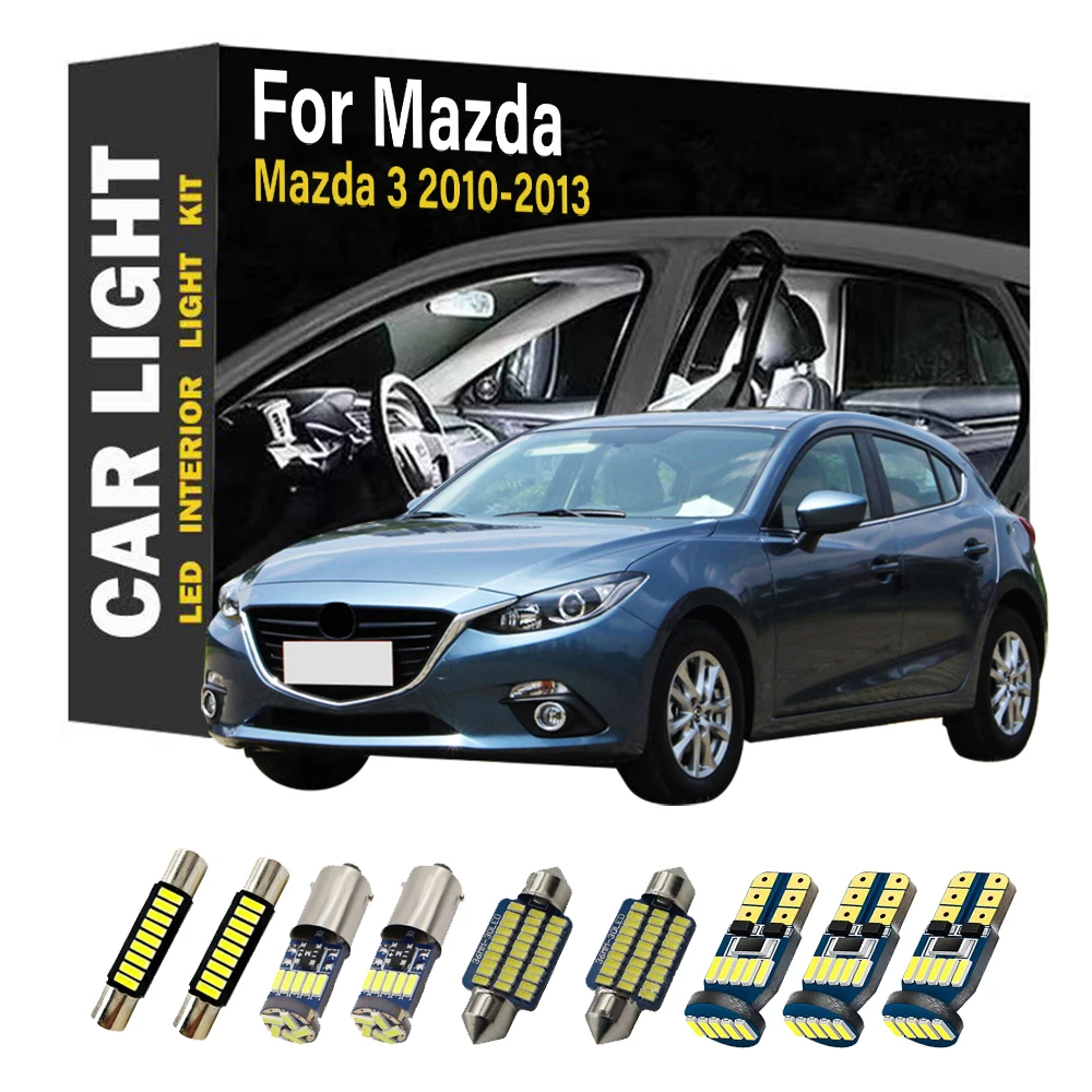 9 Pcs LED Interior Dome Reading Map Light Bulb Kit for For Mazda 3 BL Mazda3 2010 2011 2012 2013 Vanity Mirror Trunk Lamp Canbus
9 Pcs LED Interior Dome Reading Map Light Bulb Kit for For Mazda 3 BL Mazda3 2010 2011 2012 2013 Vanity Mirror Trunk Lamp Canbus