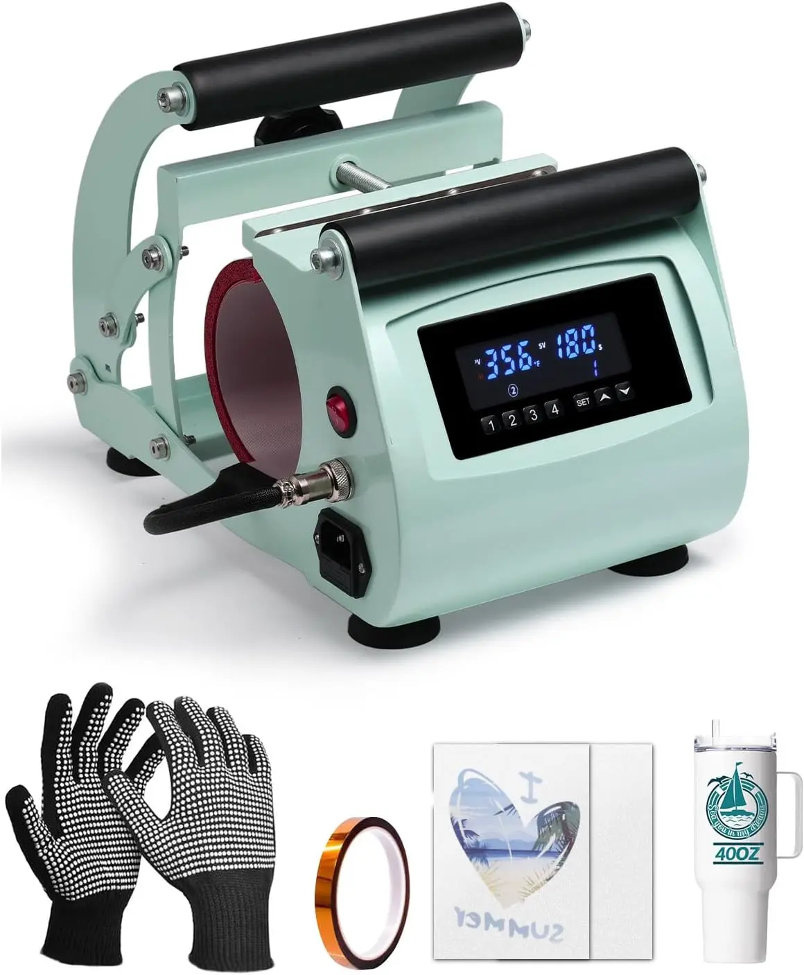 40 OZ Tumbler Heat Press Machine Mug Press Machine for Upper of 30oz 40oz Tumbler Sublimation Printing, 4 Adjustable Memory
40 OZ Tumbler Heat Press Machine Mug Press Machine for Upper of 30oz 40oz Tumbler Sublimation Printing, 4 Adjustable Memory