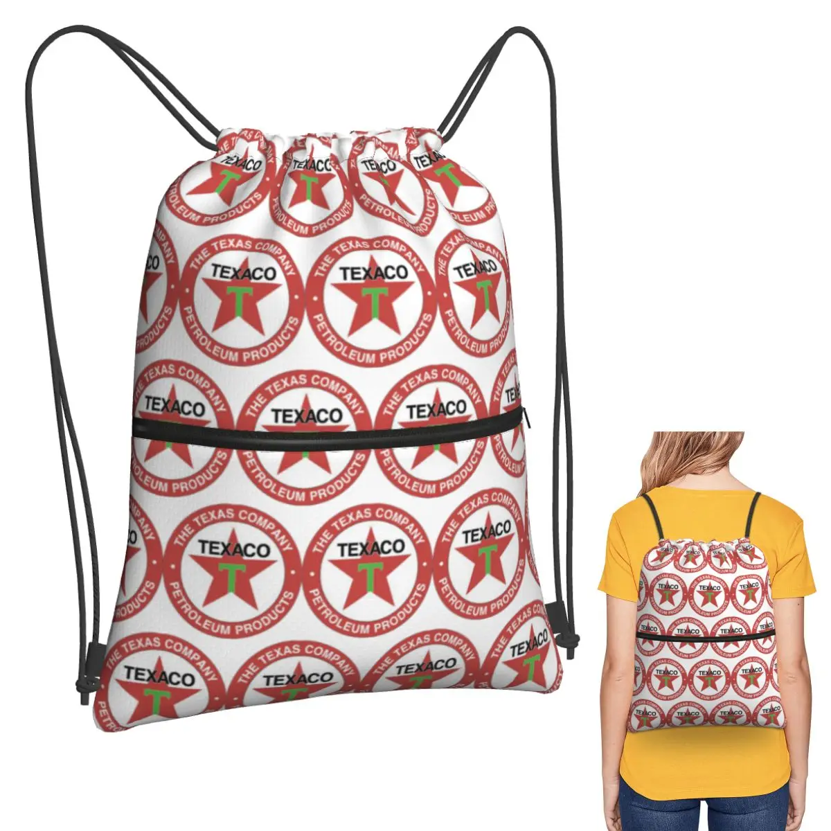 Vintage Texaco Logo Backpacks Fashion Drawstring Bundle Pocket Shoes Bag Book Bags for Travel Students
Vintage Texaco Logo Backpacks Fashion Drawstring Bundle Pocket Shoes Bag Book Bags for Travel Students