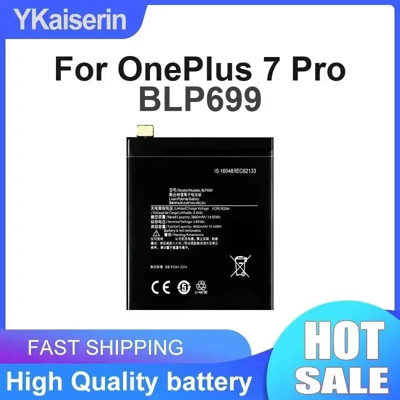 Аккумулятор для мобильного телефона OnePlus 7 Pro, 4000 мАч, безопасный, надежный, высокопроизводительный, BLP699
Аккумулятор для мобильного телефона OnePlus 7 Pro, 4000 мАч, безопасный, надежный, высокопроизводительный, BLP699