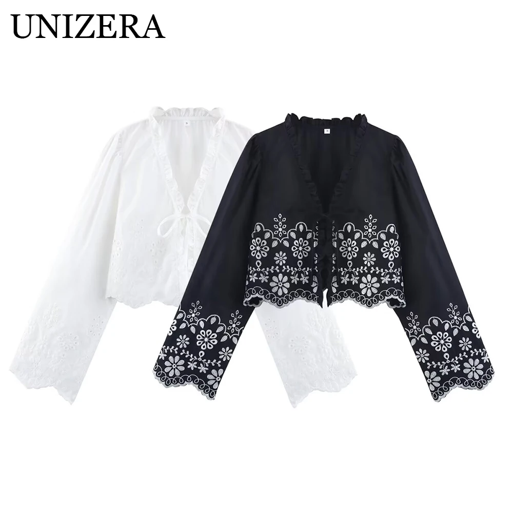 Женская одежда в европейском и американском стиле, новый модный универсальный однотонный топ с длинными рукавами и шнуровкой для похудения, вышитый топ 
Женская одежда в европейском и американском стиле, новый модный универсальный однотонный топ с длинными рукавами и шнуровкой для похудения, вышитый топ