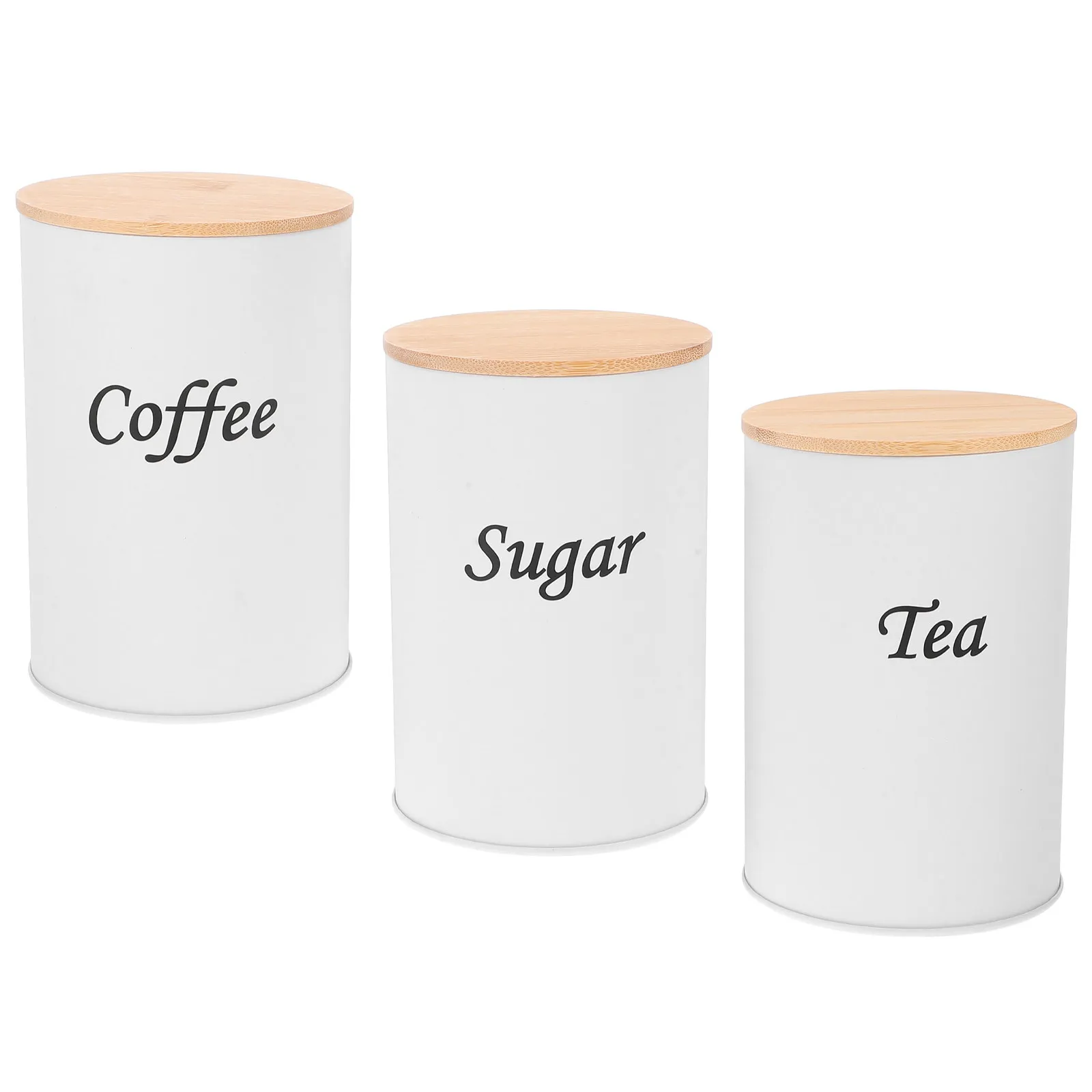 3Pcs Sealed Canisters Round Bamboo Lid Galvanized Metal Airtight Storage Jars Coffee Tea Sugar Kitchen Containers Vintage
3Pcs Sealed Canisters Round Bamboo Lid Galvanized Metal Airtight Storage Jars Coffee Tea Sugar Kitchen Containers Vintage