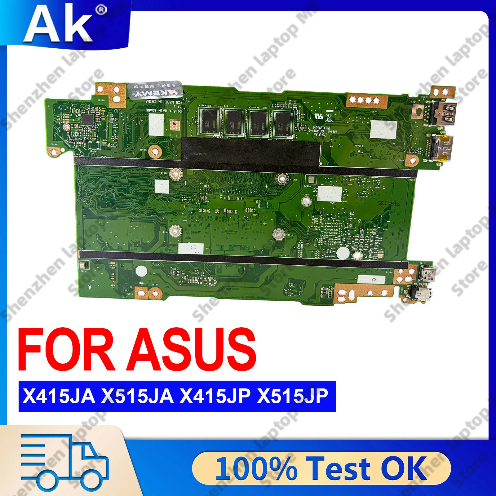 X415JA Laptop Motherboard For ASUS VivoBook A416J V4200J X515JAB X515JF X515JA X515JP X415J V5200J Mainboard With I3 I5 I7 CPU
X415JA Laptop Motherboard For ASUS VivoBook A416J V4200J X515JAB X515JF X515JA X515JP X415J V5200J Mainboard With I3 I5 I7 CPU