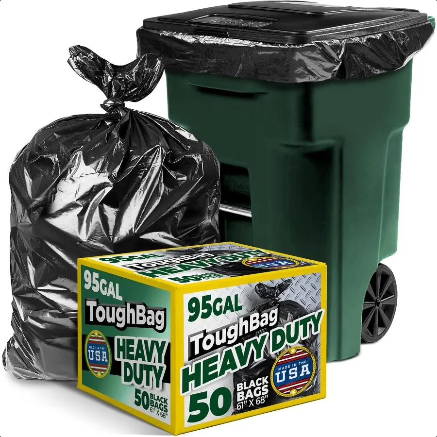 9596 Gallon Trash Bags Heavy Duty Black Garbage Bags 50 COUNT Extra Large 90 95 96 100 Gallon Can Liners Made In USA
9596 Gallon Trash Bags Heavy Duty Black Garbage Bags 50 COUNT Extra Large 90 95 96 100 Gallon Can Liners Made In USA