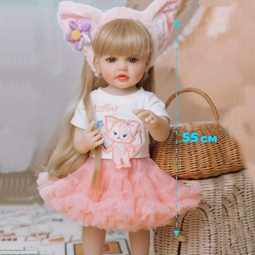 BZDOLL 55cm Full Body Soft Vinyl Baby Reborn Stand Doll Blonde Lifelike 22in Princess Toddler Art Toy Birthday Gift for Children
BZDOLL 55cm Full Body Soft Vinyl Baby Reborn Stand Doll Blonde Lifelike 22in Princess Toddler Art Toy Birthday Gift for Children