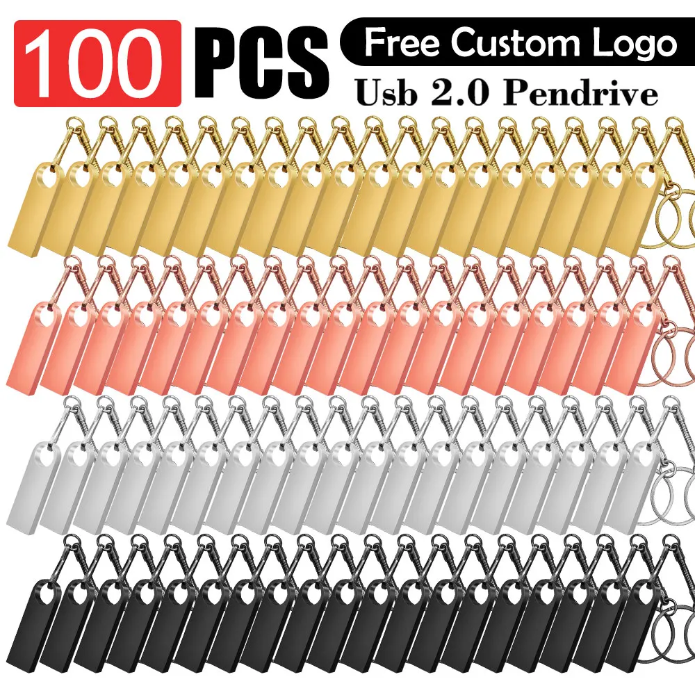 100PCS/LOT Metal USB 2.0 Flash Drive 64GB 32GB Waterproof U Disk Memory Stick 16GB 8GB 4GB Free Custom Logo Pen Drive With Chain
100PCS/LOT Metal USB 2.0 Flash Drive 64GB 32GB Waterproof U Disk Memory Stick 16GB 8GB 4GB Free Custom Logo Pen Drive With Chain
