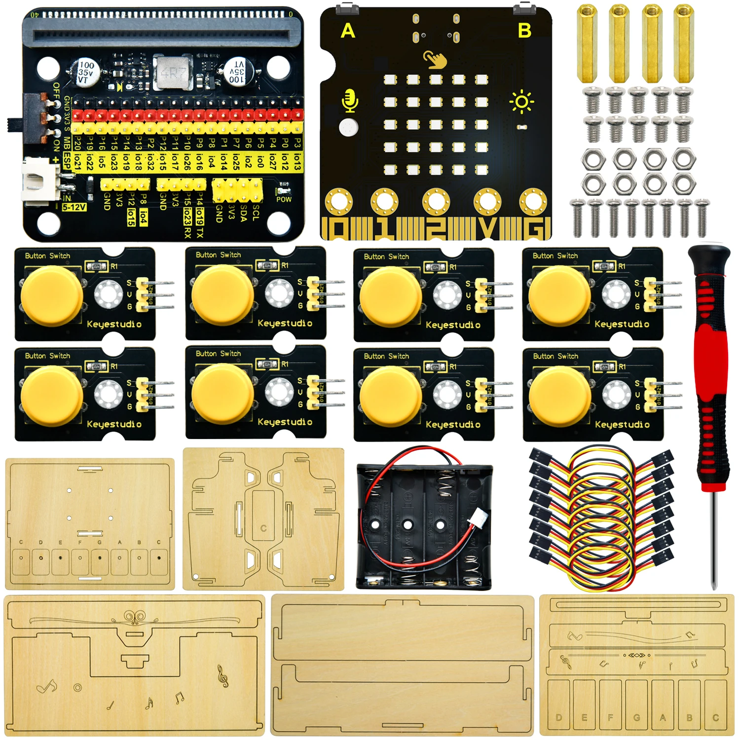 Обучающий набор Keyestudio ESP32 для пианино, игрушки «сделай сам» с кнопками для Arduino, программирование стеблей, стартовый набор «сделай сам», музыкальная игрушка для подростков
Обучающий набор Keyestudio ESP32 для пианино, игрушки «сделай сам» с кнопками для Arduino, программирование стеблей, стартовый набор «сделай сам», музыкальная игрушка для подростков