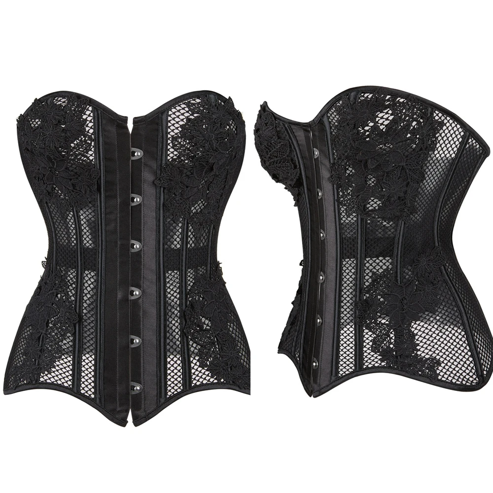 Women Corset Mesh Floral Waist shaper Waist Trainer Underbust Steampunk Gothic Clothing Waist Slimming Simple Elegant Overbust
Women Corset Mesh Floral Waist shaper Waist Trainer Underbust Steampunk Gothic Clothing Waist Slimming Simple Elegant Overbust