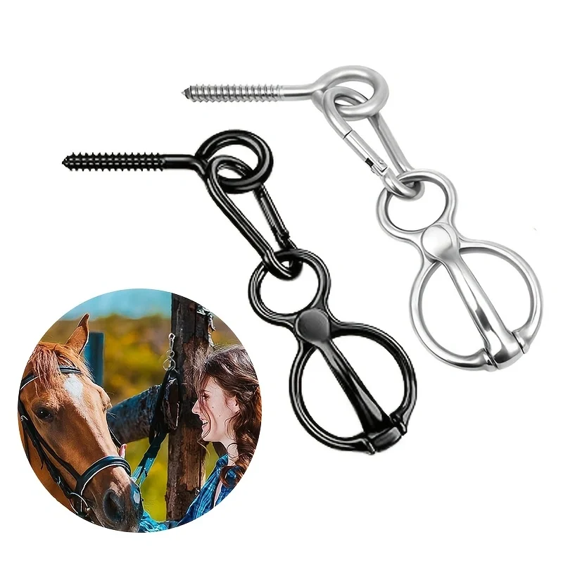 Quick Release Horse Safety Tie Ring, Anti-Pull Halter with Bolt, Stable Barn Hitching Hardware for Equestrian
Quick Release Horse Safety Tie Ring, Anti-Pull Halter with Bolt, Stable Barn Hitching Hardware for Equestrian