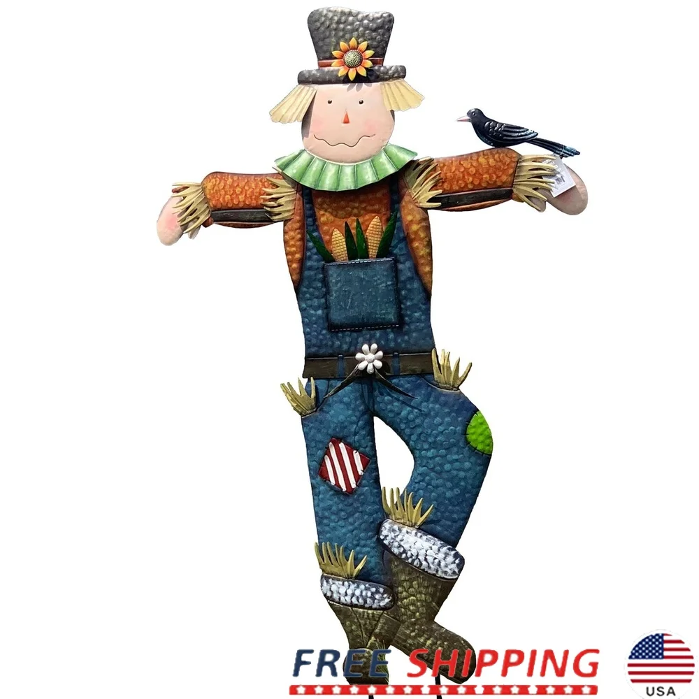 71 Inch Metal Scarecrow Yard Decoration Durable Outdoor Fall Halloween Display Easy Assembly 3D Design UV Resistant Vibrant 
71 Inch Metal Scarecrow Yard Decoration Durable Outdoor Fall Halloween Display Easy Assembly 3D Design UV Resistant Vibrant
