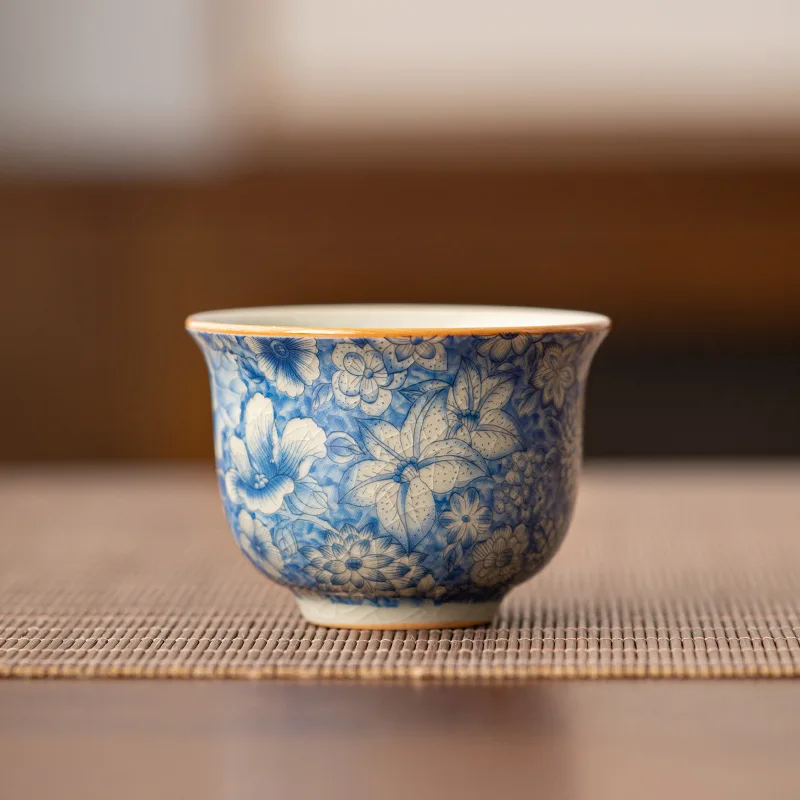2Pcs 70ML Chinese Blue and White Ceramic Teacup Anti Scaling Handmade Flowers Porcelain Tea Bowl Travel Meditation Cup Tea Set
2Pcs 70ML Chinese Blue and White Ceramic Teacup Anti Scaling Handmade Flowers Porcelain Tea Bowl Travel Meditation Cup Tea Set