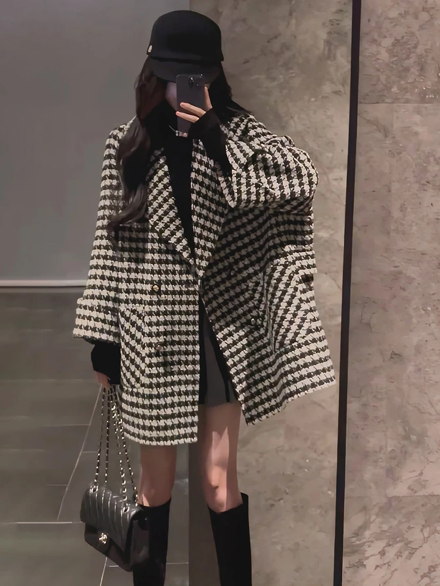 Korean Sle Ches Woolen Suit Jaet for Women Ele High-ade Feeling Spring New Arrival Faionable Long Sve Coat
Korean Sle Ches Woolen Suit Jaet for Women Ele High-ade Feeling Spring New Arrival Faionable Long Sve Coat