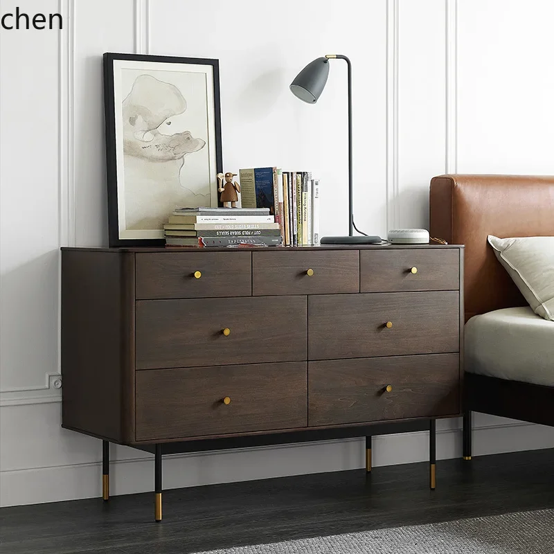 ZC walnut color seven-chest cabinet light luxury retro solid wood bedroom storage cabinet medieval cabinet
ZC walnut color seven-chest cabinet light luxury retro solid wood bedroom storage cabinet medieval cabinet