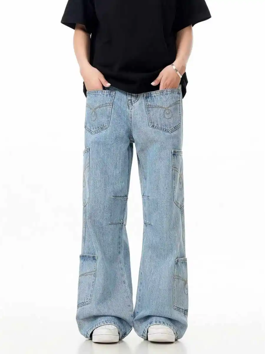 Blue Womens Jeans High Waist Straight Baggy Denim Pants Streetwear American Fashion Gradient 2024 Female Wide Leg Denim Trouser
Blue Womens Jeans High Waist Straight Baggy Denim Pants Streetwear American Fashion Gradient 2024 Female Wide Leg Denim Trouser