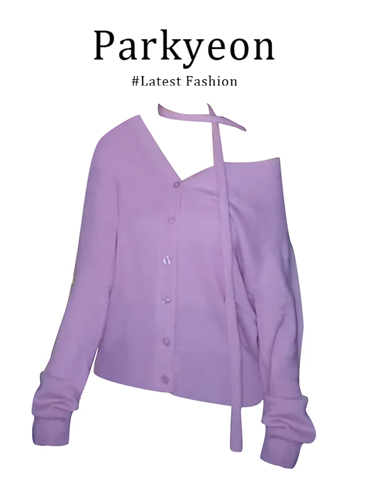 Sweet Style Soft Cozy Knitted Open Cardigan Women's Loose Feeling Purple Sweater Korean Style City Walk Long Sleeve round Neck
Sweet Style Soft Cozy Knitted Open Cardigan Women's Loose Feeling Purple Sweater Korean Style City Walk Long Sleeve round Neck