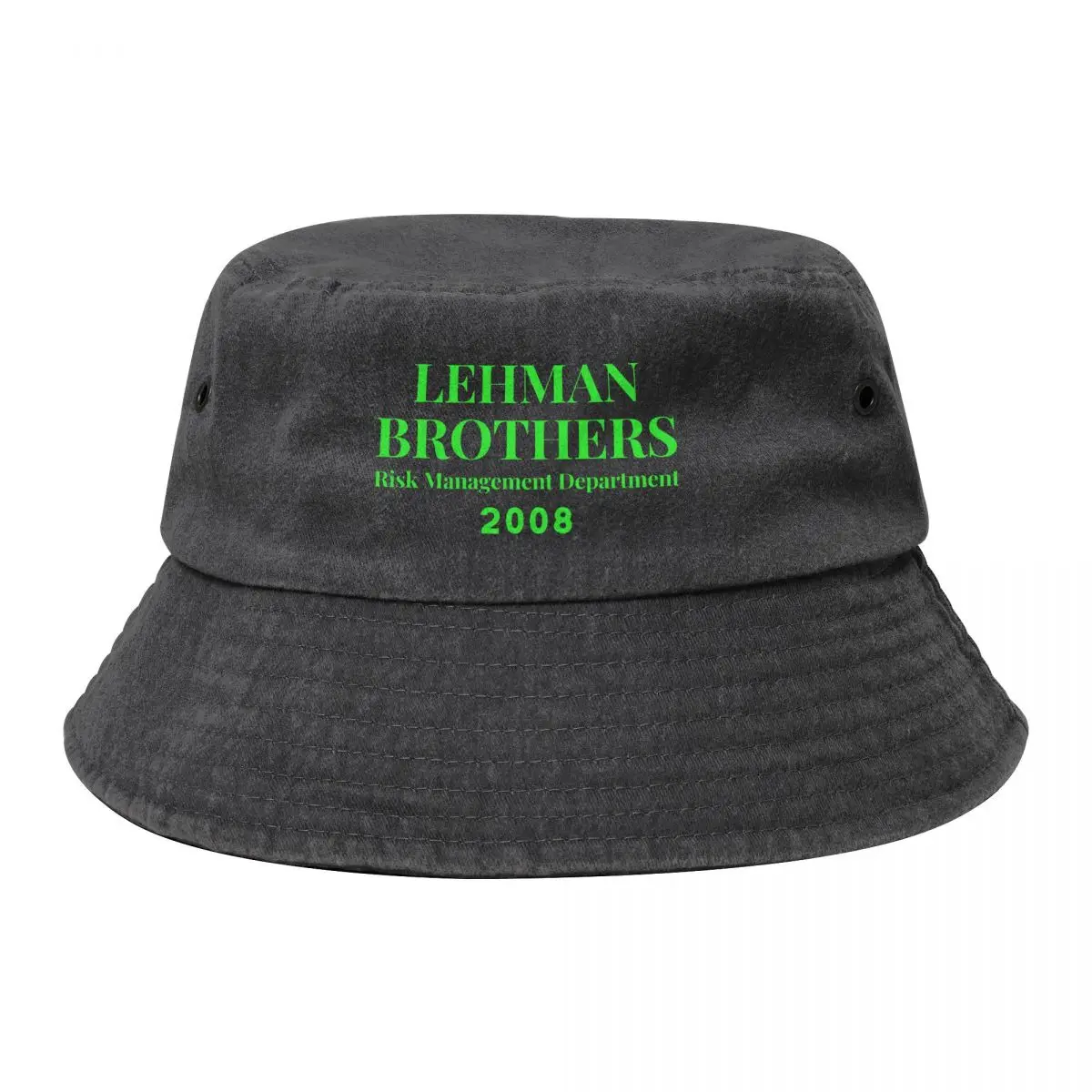 Lehman Brothers Risk Management 2008 Cowboy Denim Fisherman Hat With Printing
Lehman Brothers Risk Management 2008 Cowboy Denim Fisherman Hat With Printing
