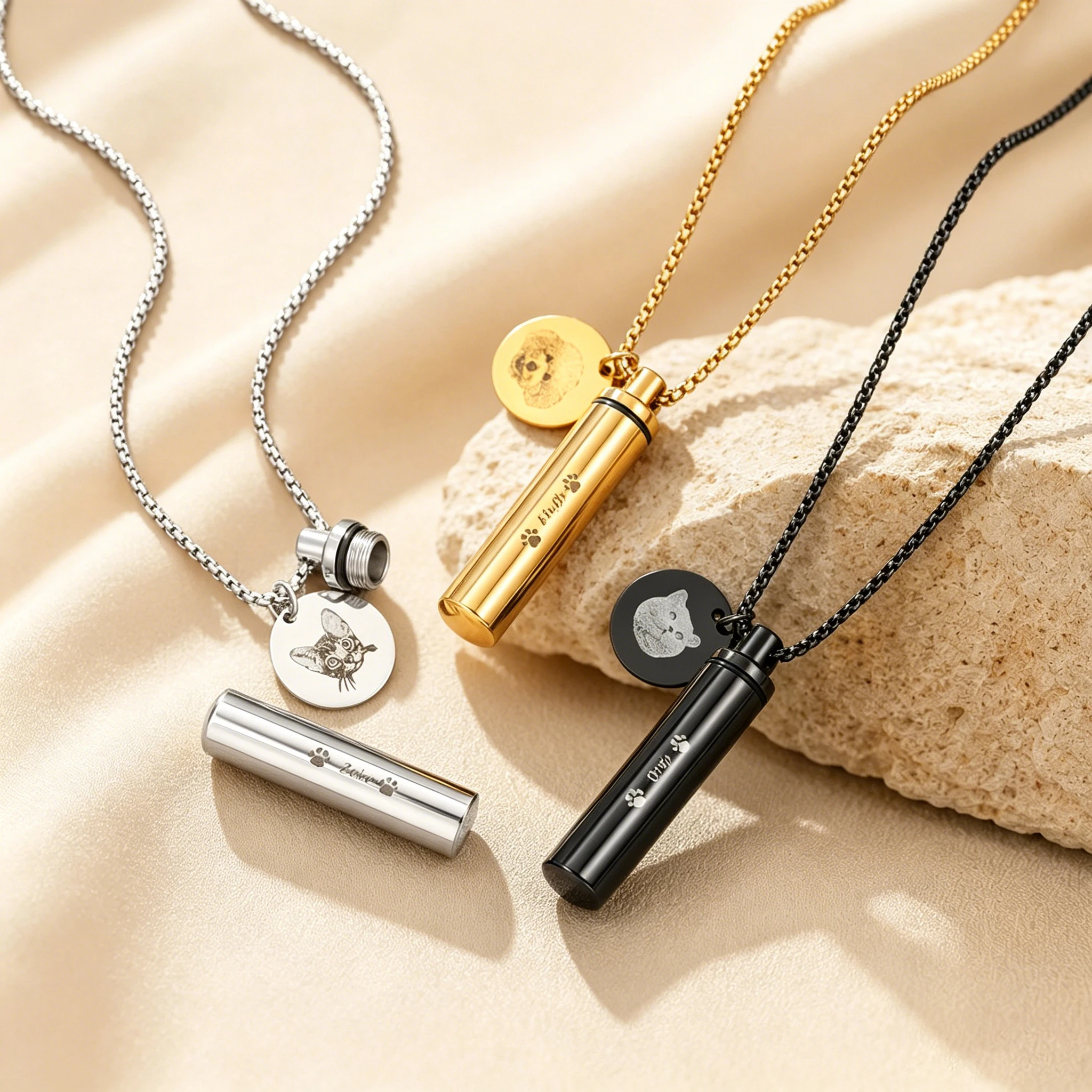Custom Pet Ashes Hair Memorial Pendant Necklace Stainless Steel Cremation Jewelry Keepsake Personalized Engraved Name Date Gift
Custom Pet Ashes Hair Memorial Pendant Necklace Stainless Steel Cremation Jewelry Keepsake Personalized Engraved Name Date Gift