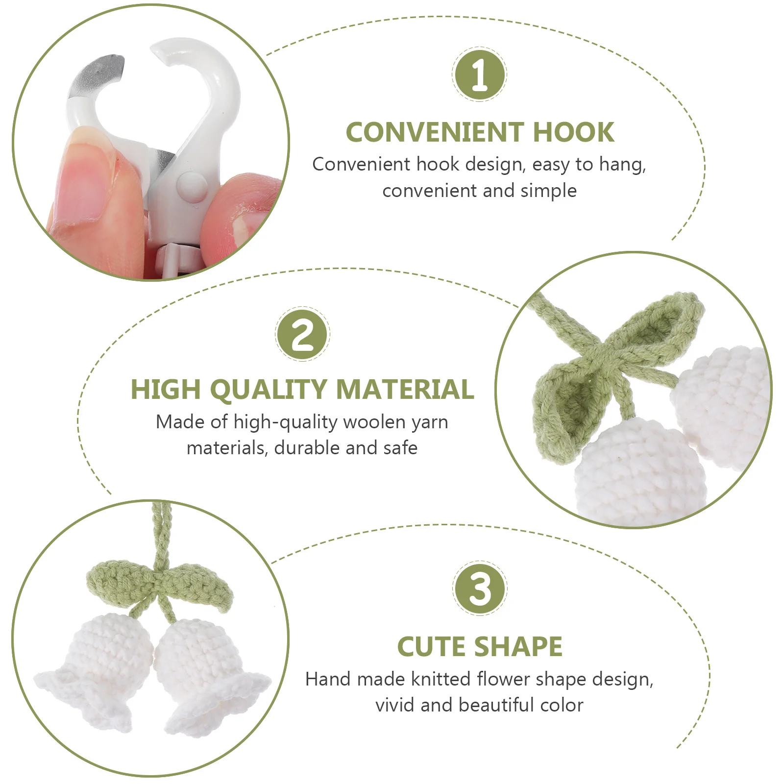 1Pcs Woven Flower Shaped Key Pendant Knitted Key Chain Decor Fine Workmanship Comfortable Hand Feeling Bag Phone Luggage
1Pcs Woven Flower Shaped Key Pendant Knitted Key Chain Decor Fine Workmanship Comfortable Hand Feeling Bag Phone Luggage