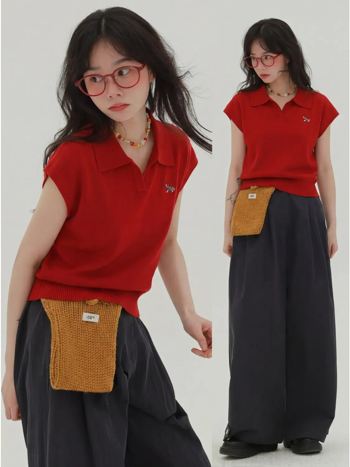 Embroidered Youthful Small Flying Sleeve Turn-down Collar T-shirt Women's Summer New Style Fashionable Red Short Sleeve Ice S...
Embroidered Youthful Small Flying Sleeve Turn-down Collar T-shirt Women's Summer New Style Fashionable Red Short Sleeve Ice S...