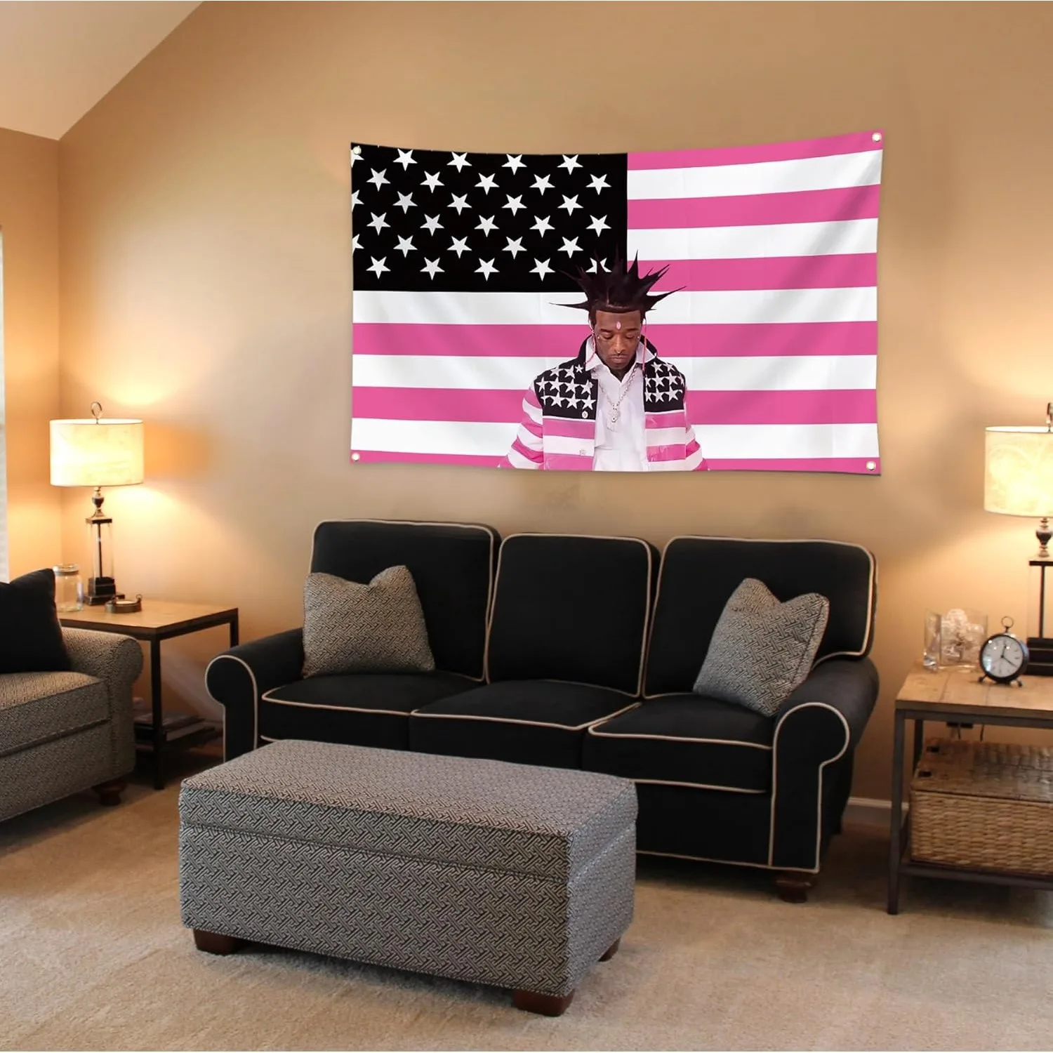1pc Pink American Flag with Rapper Uzi Design Banner Tapestry Easy to Hang Ideal for Man Caves College Dorms Outdoor Parties
1pc Pink American Flag with Rapper Uzi Design Banner Tapestry Easy to Hang Ideal for Man Caves College Dorms Outdoor Parties