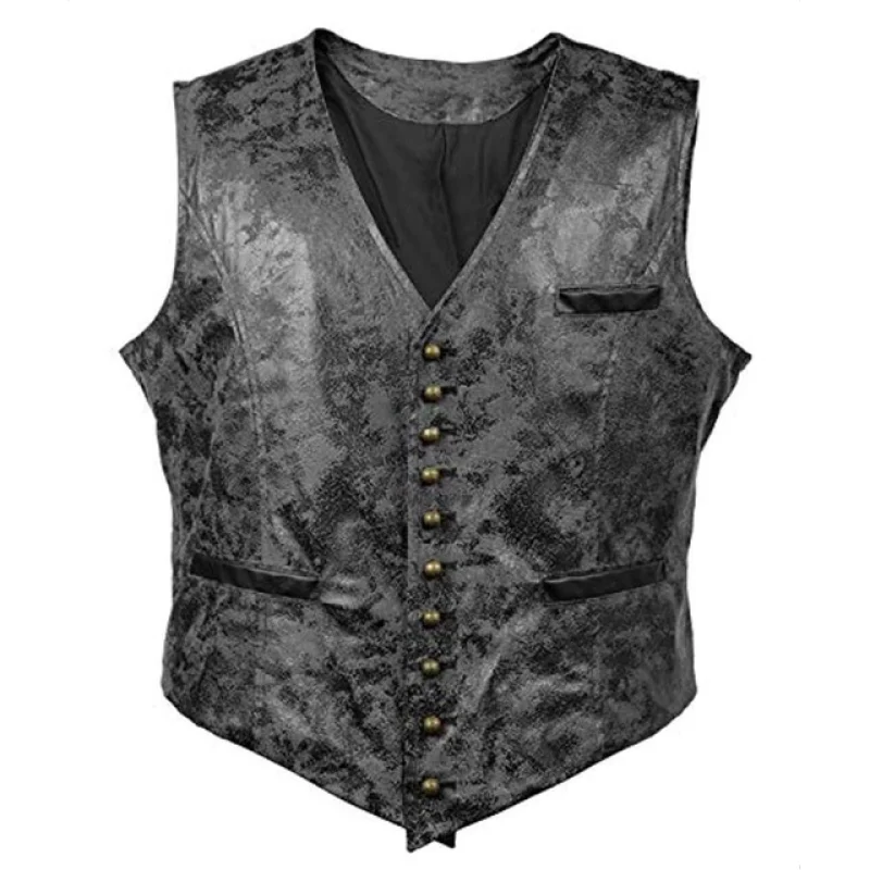 Men's Steampunk Halloween Cosplay Costume Vest Jacket 2023 New Rivet Button Faux Leather Cowboy Waist Coat Chalecos Para Hombre
Men's Steampunk Halloween Cosplay Costume Vest Jacket 2023 New Rivet Button Faux Leather Cowboy Waist Coat Chalecos Para Hombre